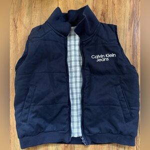 Calvin Klein Jeans Dark Blue Plaid Vest